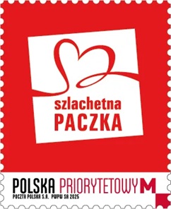 Znaczek pocztowy Szlachetna Paczka - emisja Poczta Polska 2025