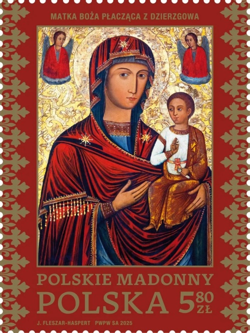 Znaczek pocztowy Matka Boża Płacząca z Dzierzgowa - Poczta Polska 2025