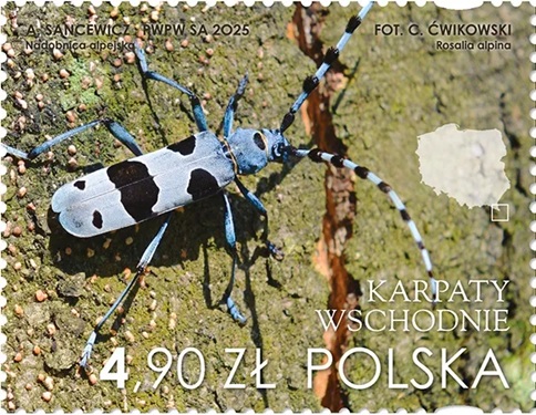 Znaczek pocztowy Karpaty Wschodnie Połonina Caryńska emisja Poczta Polska 2025