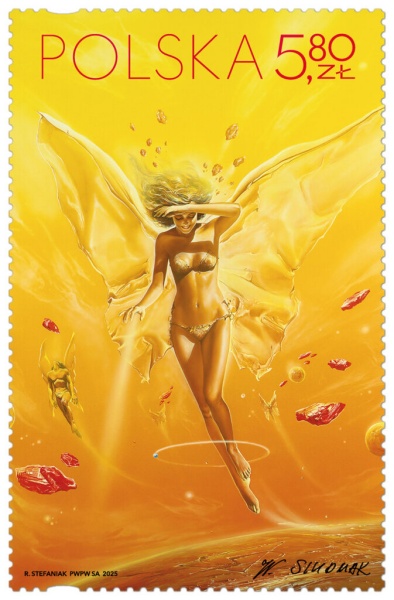 Znaczki pocztowe Fantastyczne światy Energia bawiąca się elektronem emisja 2025