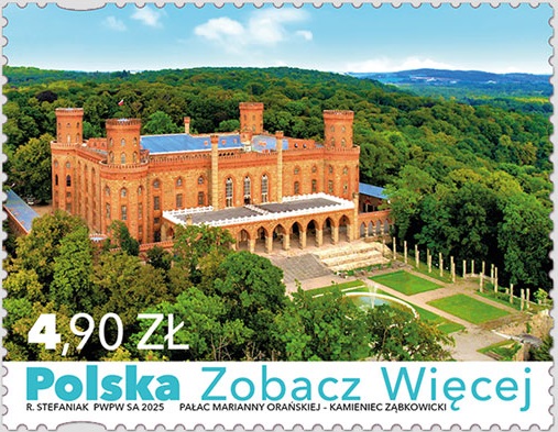 Znaczek pocztowy Pałac Marianny Orańskiej w Kamieńcu Ząbkowickim - Emisja Polska Zobacz Więcej 2025